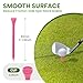 WINGOLFER Golf Tees,100 Packs of 3 1/4 Inch Golf tees, Professional Natural Bamboo Golf Tees,Durable & Stable Professional Tee System,Reducing Friction & Side Spin(Pink)