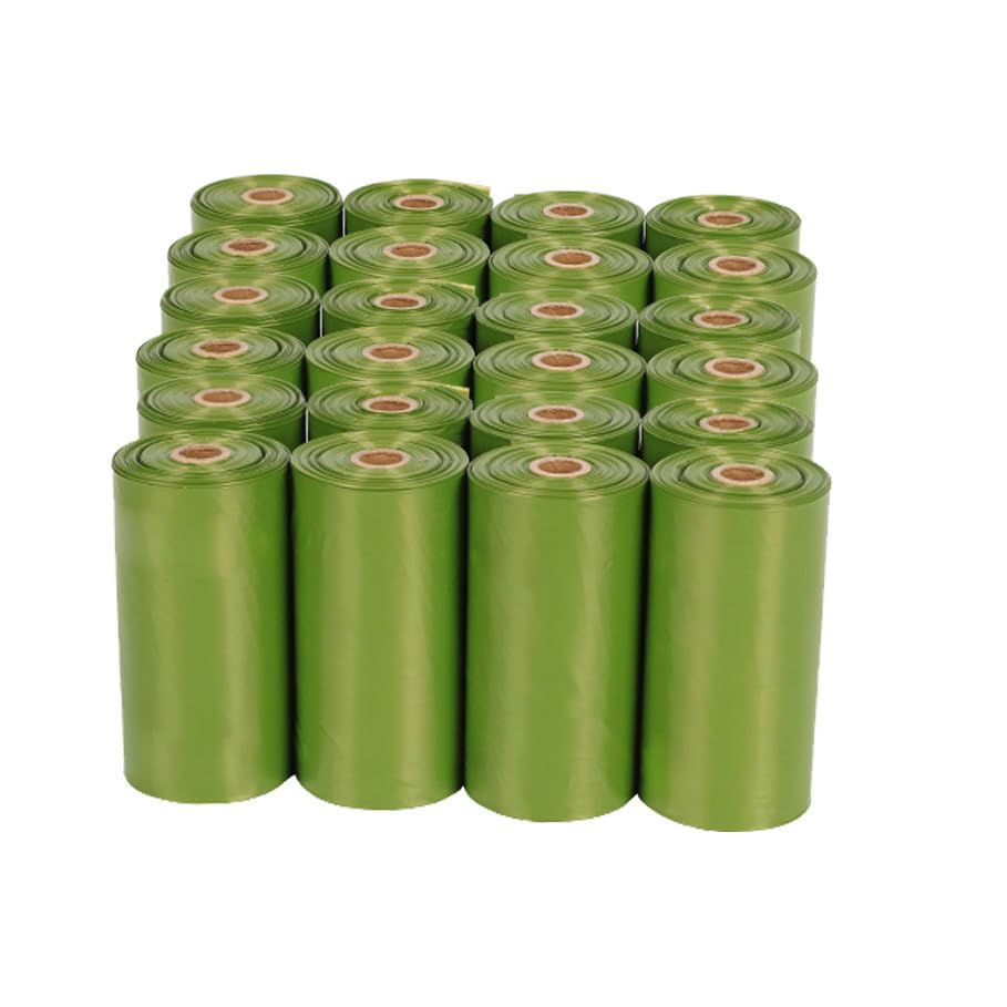 Dog Poop Bags 16 rolls total 240 bags, extra strong, durable, extra large, fully compostable, unscented, compatible with all dispensers - Image 2