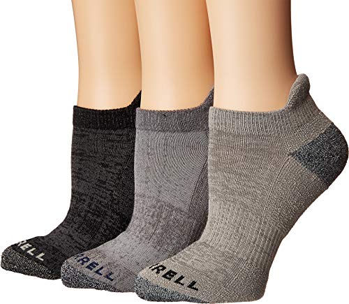 Merrell unisex-adult Men's and Women's Wool Everyday Hiking Socks - 3 Pair Pack - Cushioned
