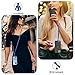 CACOE Phone Lanyard 2 Pcs-1 Pcs Adjustable Neck Strap, 1 Pcs Wrist Strap, 2 Pcs Pads, Universal Crossbody Multifuctional Cell Phone Lanyards Compatible with Most Smartphones(Dark Blue)