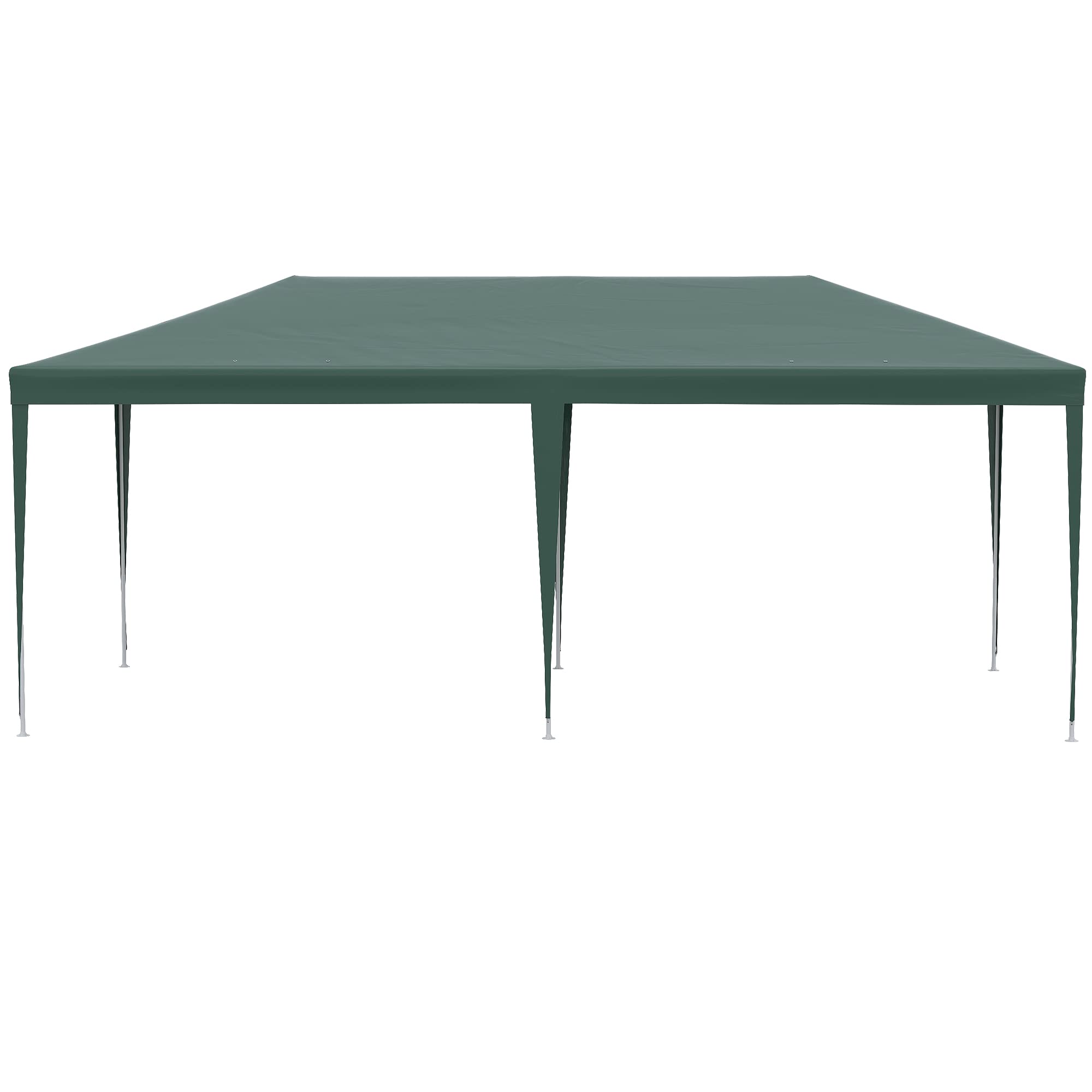 Outsunny Tonnelle de Jardin 6 x 3 m, Barnum Tente de réception avec Fenêtres et parois latérales Amovibles, en Acier et PE pour fêtes et Mariages, Vert