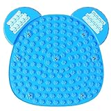 Tappetino per massaggio ai piedi, tappetino per agopuntura in TPE Forma di testa di orso carino Cuscino per punti di pressione in piedi Cuscino per digitopressione per dolore, affaticamento e solliev