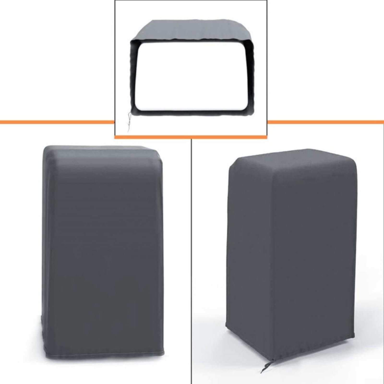 Custodia protettiva antipolvere per condizionatore d'aria, portatile, con tasca laterale per telecomando, grigio, 40 x 45 x 76 cm (grigio)