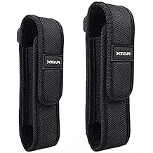 Flashlight Holster Flashlight Holder Molle Flashlight Pouch Tactical Flashlight Pouch Holster for 5"-8" Flashlight for Duty Belt, 2-Pack