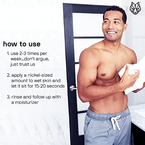 Black Wolf- Men’s Face Scrub - 3 Fl Oz - Walnut Shells And Bamboo Stem Exfoliate And Smooth Your Skin- Hydrating Sugar Technology Blend Helps Moisturize Your Skin, For All Skin Types #TOP4