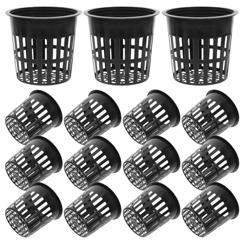 Sosoport 20個 フィルター 植物 ネット ポット 水耕栽培用 プラスチック ポット 植物用 苗床 ポット プラスチック 水耕栽培 バスケット スロット付き メッシュ ネット カップ