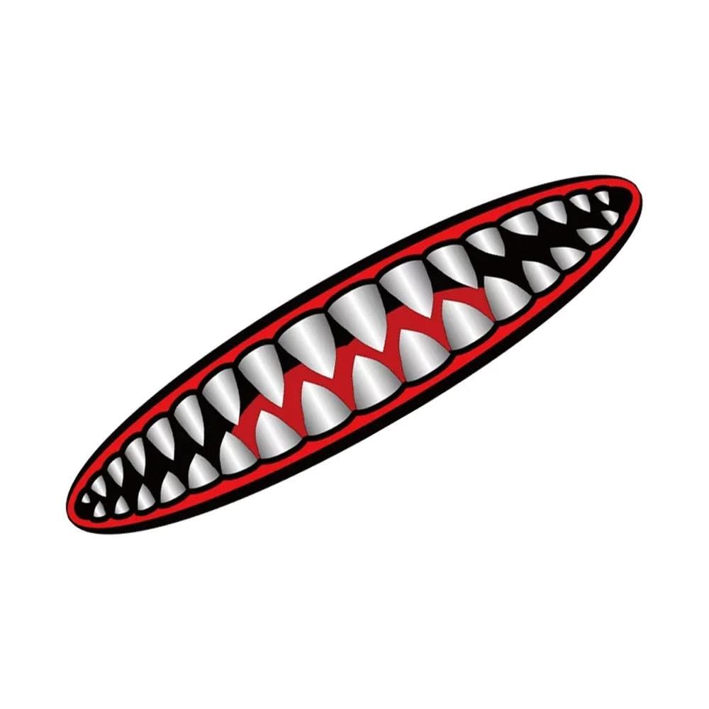 Sticker shark mouth en film vinyle étanche pour masquer les rayures de pare-chocs