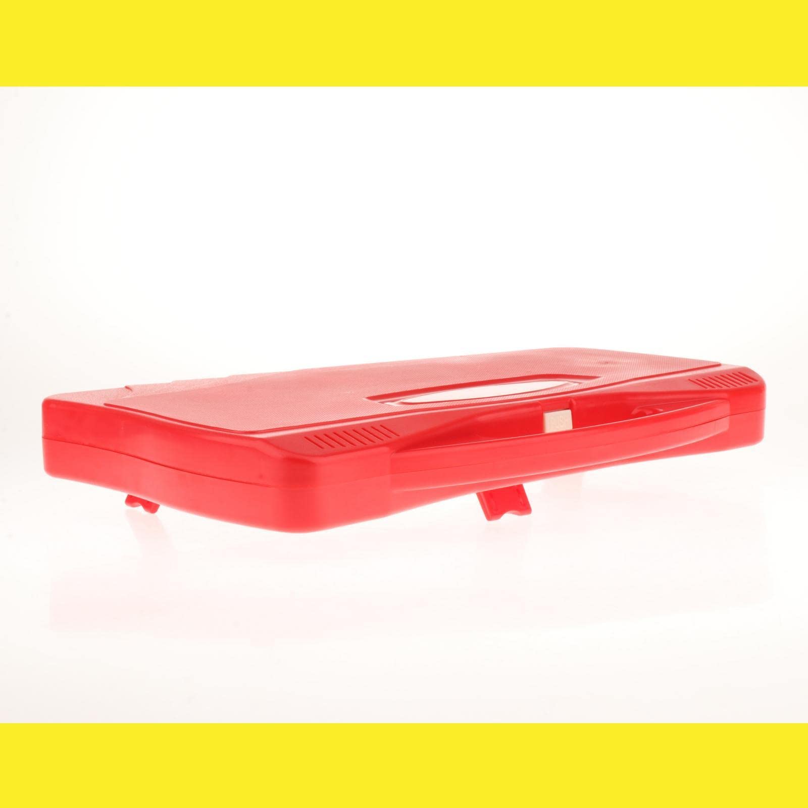Gralara Xilófono Profesional de 25 Notas Instrumento Musical Infantil Glockenspiel Metálico con Estuche Y Baquetas Adecuado para Desarrollo Sensorial Práctica, Rojo