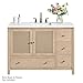 Alaterre Furniture Lucca Bathroom Vanity - Freestanding Cabinet Without Sink - 48 Inch Wood Bathroom Vanity with Large Bottom Drawer, 3 Small Drawers, and Soft-Close Doors (Natural)