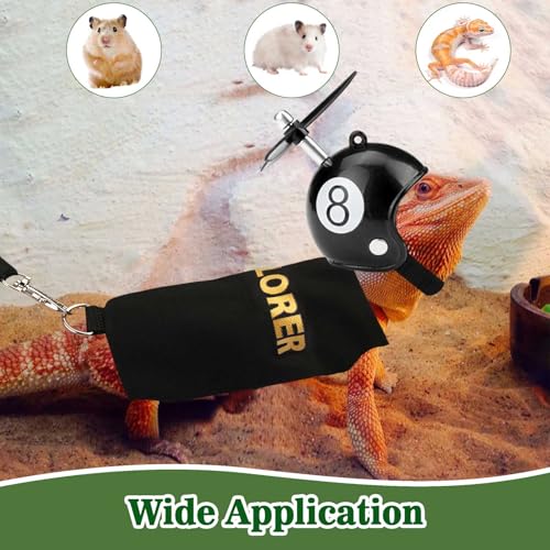 Image of 3 Pcs Lizard Leash and Hharness Set, Adjustable and Bearded Dragon Harness to Prevent Escape, Reptile Leash with Bamboo Dragonfly Helmet, Suitable for Reptiles of Various Sizes, EXPLORER