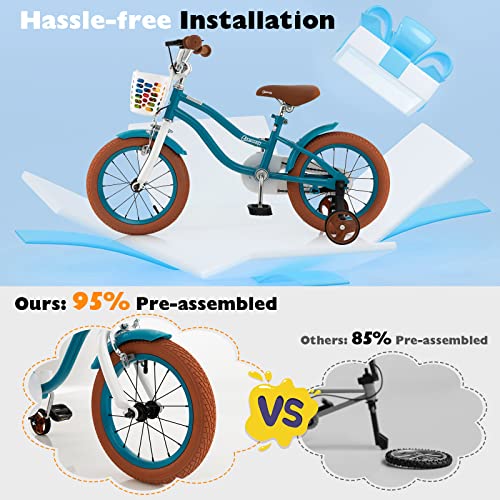 Image of BABY JOY Kids Bike, 12 14 16 18 20 Inch Boys Girls Bike w /Removable Basket