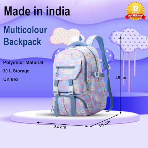 Image of Tinytot 30 Litre, Stylish & Trendy Water Resistant High Storage Multi-purpose School Backpack College Bag Travel Standard Backpack Bag For Boys & Girls, 2nd Standard Onward, 19 Inch