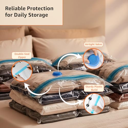 Amazon Basics Vacuum Storage Bags 15-Pack with Hand Pump - Image 6