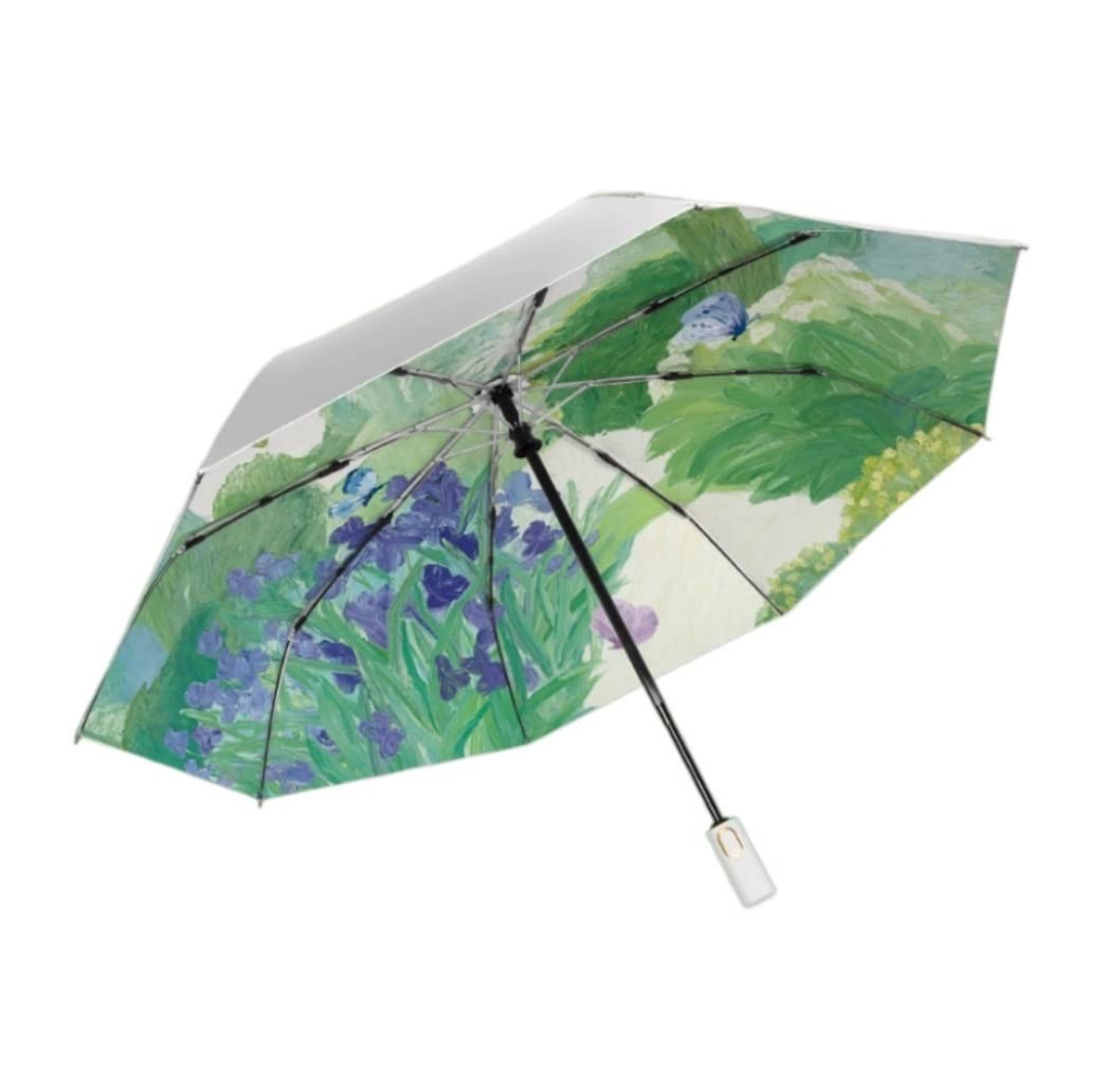 Parasol Damski Składany Automatycznie Składany Parasol Parasol Ochrona Przed Promieniowaniem UV Kobiety Słońce I Deszcz Podwójne Zastosowanie Składany Kompaktowy Przenośny Parasolka Kobieca