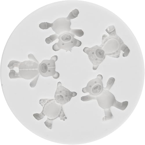 Miniatura 7 de Sijiangmold Molde de silicona para el día de San Valentín, molde de fondant de oso lindo oso de chocolate para decoración de pasteles, decoración de