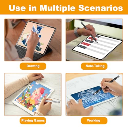 Stylus (10 Pcs), 2-in-1 Stylus Pen for Touchscreen, High Precision and Sensitivity, Suitable for iPad/iPhone/Nintendo Switch/Samsung/Android Smartphone and Tablets, Compatible with All Touchscreen - image 6