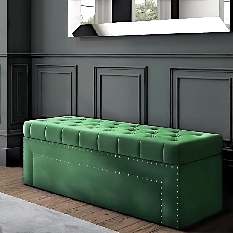 Habiba Arts 3 Seater Sofa Couch Poufffe Storage Ottoman Tufted Roll Arm Storage Bench Multipurpose Settee for Living Room, Guest Room, Office (Green) (B0CRPZ9KW7) Amazon Price History, Amazon Price Tracker