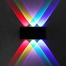 FILLISKA Aluminium LED Outdoor UP Down Wall Light Warm White, IP-65 Waterproof & Shockproof Body. (3+3 RGB)(2 Year Warranty)