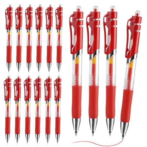 OFFCUP Bolígrafos, 16 bolígrafos retráctiles, bolígrafos de gel con clip de bolsillo, bolígrafo de tinta líquida, bolígrafos lisos de tinta negra para adultos, para escribir, tomar notas