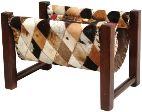 Cowhide Magazine Rack : Amazon.co.uk: Home & Kitchen