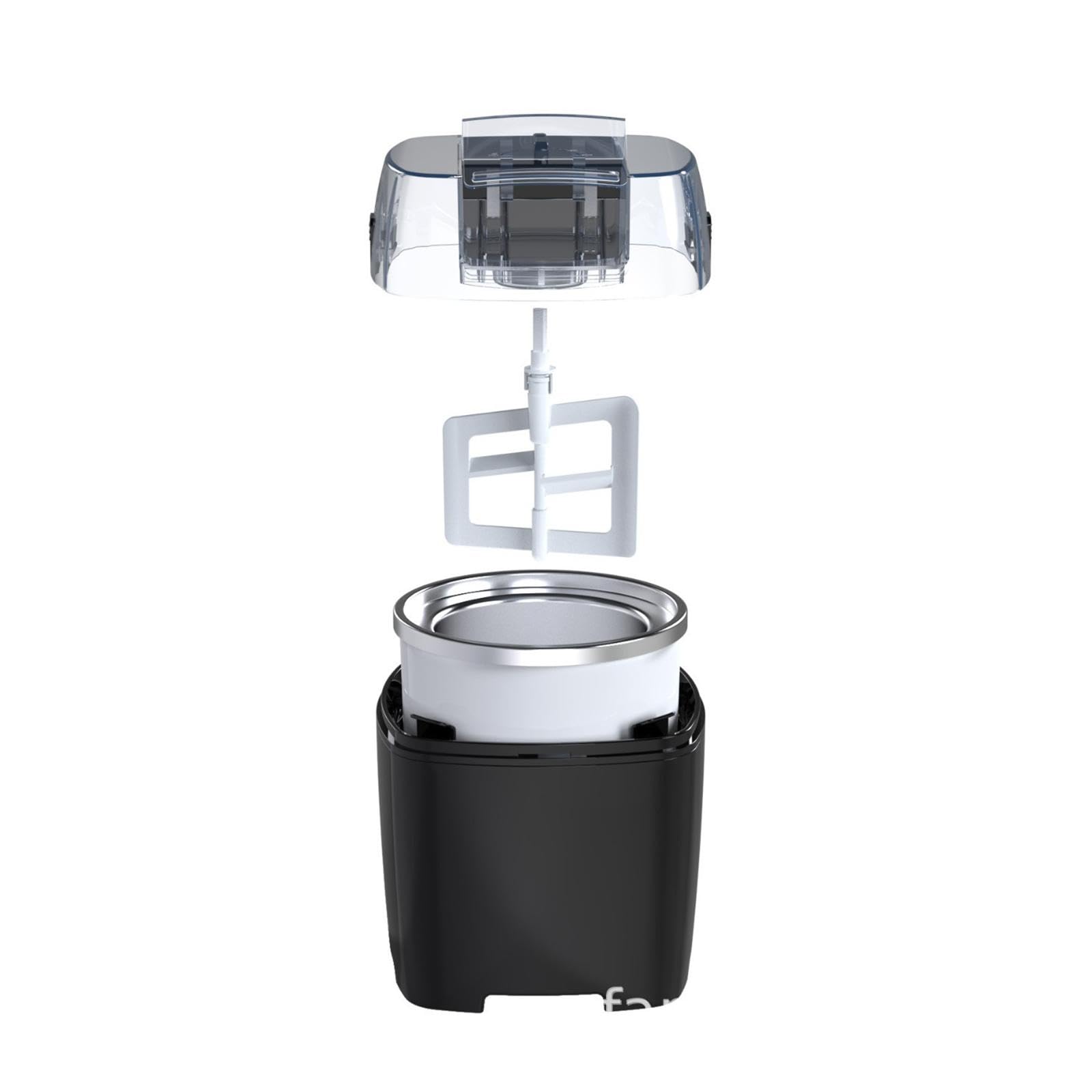 Eismaschine Eiscreme Maschine Joghurt Maker Dessert Smoothie Elektrisch mit Einfachem Reinigungsmechanismus für Haushalte Kinder Party Größe, Schwarz