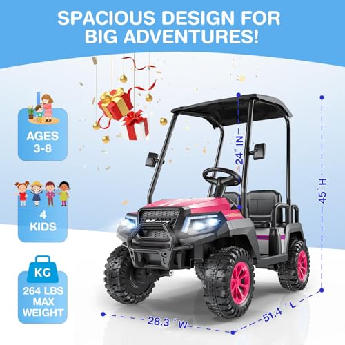 image for LIGIANT R9 24V Ride on Toys for Big Kids, 4-Seater Kids' Car, Golf Car