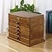 ZYYH Schmuckschatulle aus Holz, extra großer Schmuck-Organizer für Frauen, 6-lagiges Schmucketui mit Spiegelschubladen Schloss A 31,5 * 20 * 24,5 cm