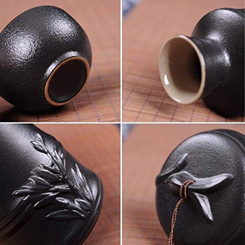 Juego de sake de cerámica esmaltada con diseño de bambú ideal para regalar 3