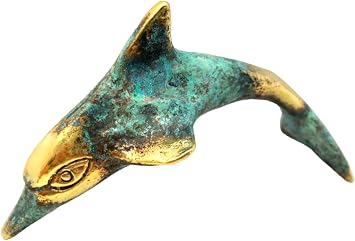 Iconsgr Ancient Greek Bronze Museum Statue Replica of Dolphin 215