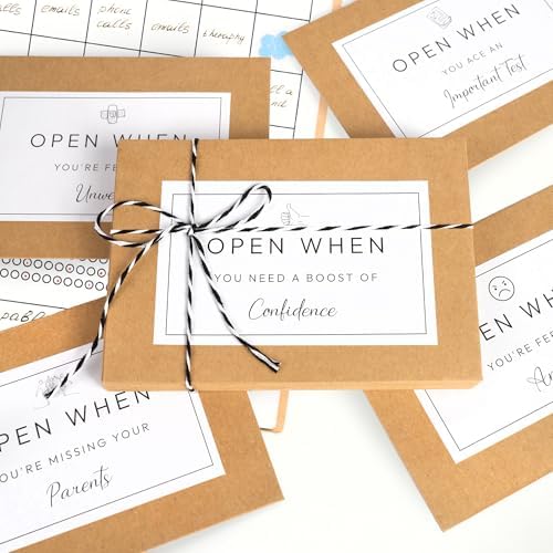 College Survival Kit: 24 Open When Letters & Gift Cards