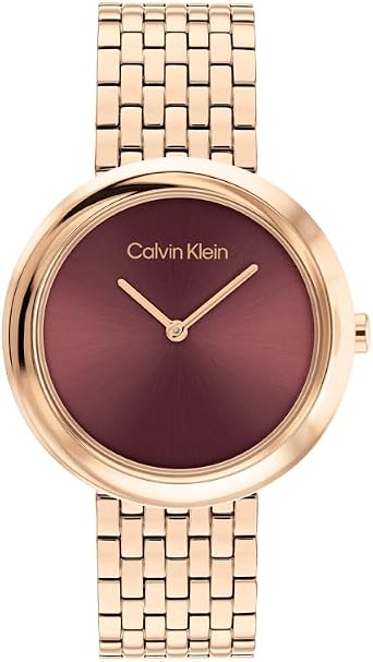 Calvin Klein Womens Twisted Bezel - 34mm 2H Quartz Watch - Stainless Steel Bracelet - Water Resistance 30 Meters - Minimalistic Style Premium Fashion - Gift for Her