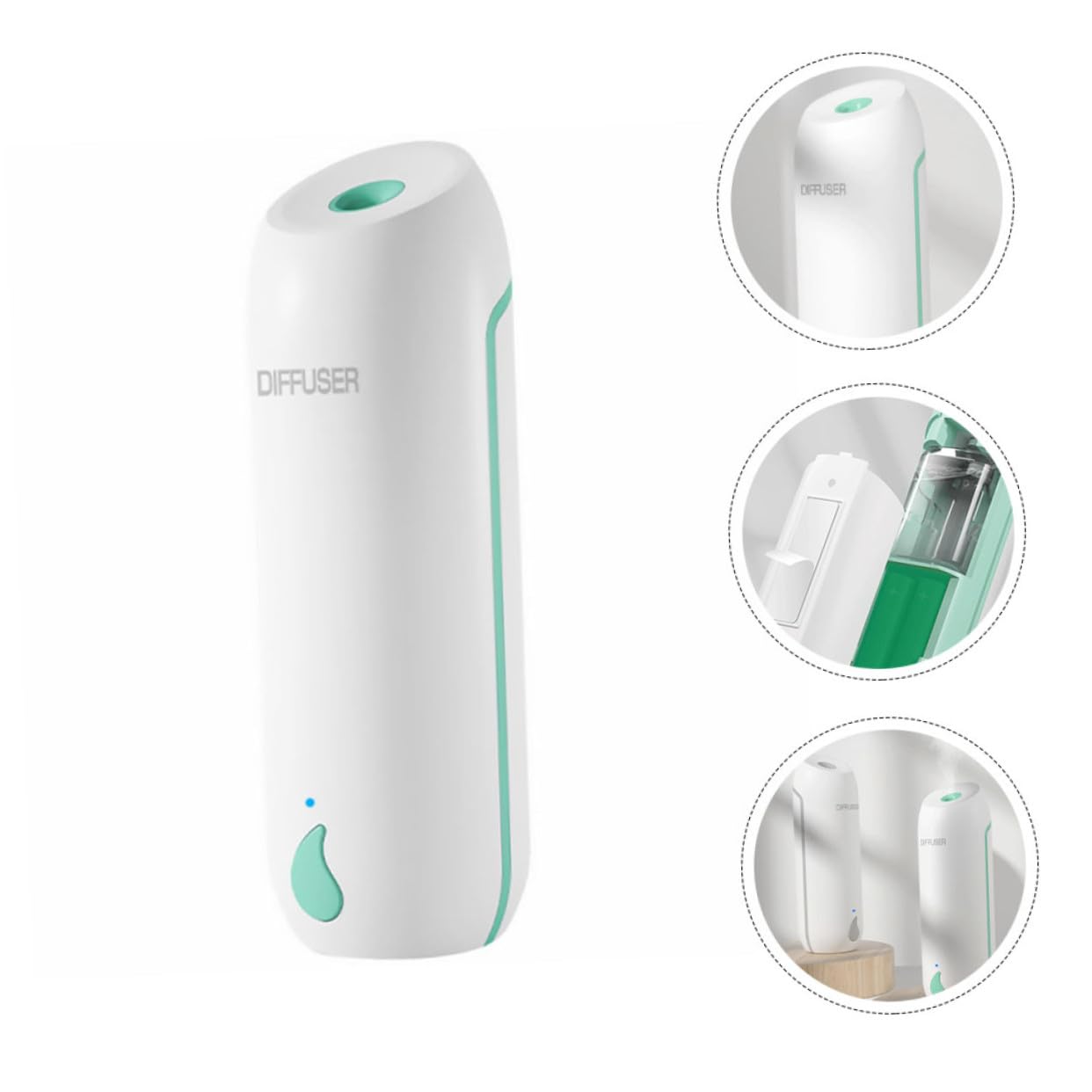 Diffusore Automatico di Aromi Temporizzatore per Oli Essenziali, Capacità 800ma, Materiale Pp, Rimozione Odori, per Camera da Letto e Auto