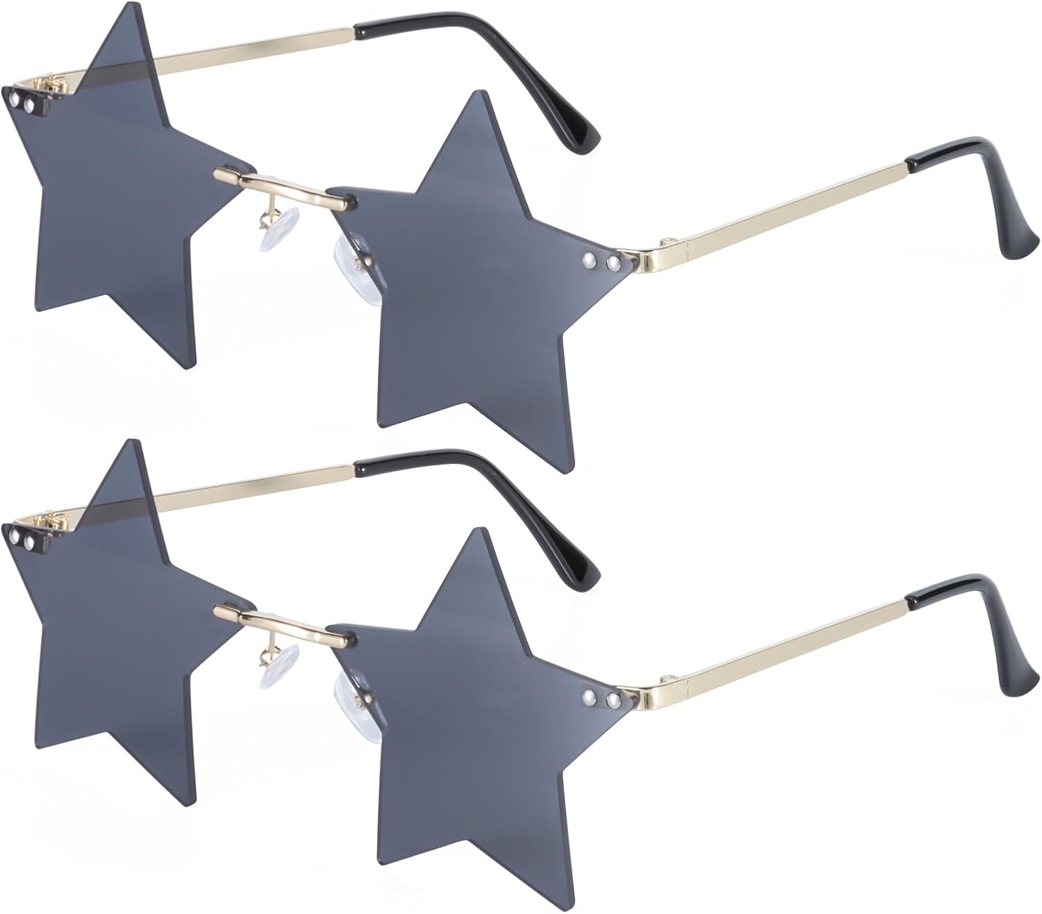 Rimless Star Sunglasses Colorful Sunglass for Women Pentagram Sunglasses Halloween Party Favor Star Glasses