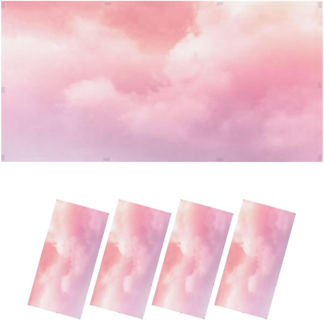 Fluorescent Light Covers for Ceiling Lights Soft Clouds Sky Where Gentle Pastel Gradation Easy to Install Magnetic Light Filter for Classroom Office Hospitals School Home Decor