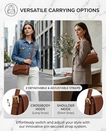 Image of Amszke Shoulder Bag for Women Y2K Crossbody Purse PU Leather Underarm Handbag 2 Adjustable Strap for Daily Commute Travel
