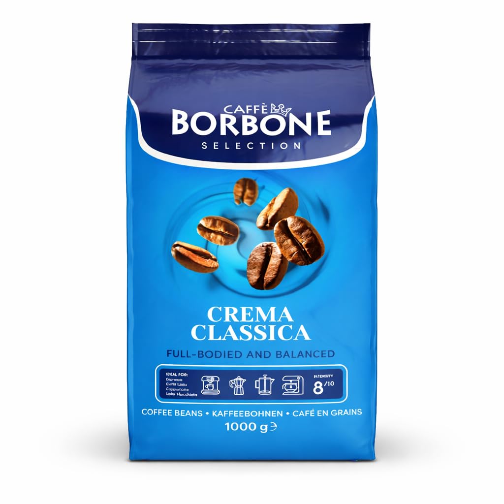 Caffè Borbone Whole Bean Coffee, Medium Roast Arabica and Robusta Blend, Crema Classica, Full-Bodied and Balanced Italian Coffee, 2.2 lb Bag