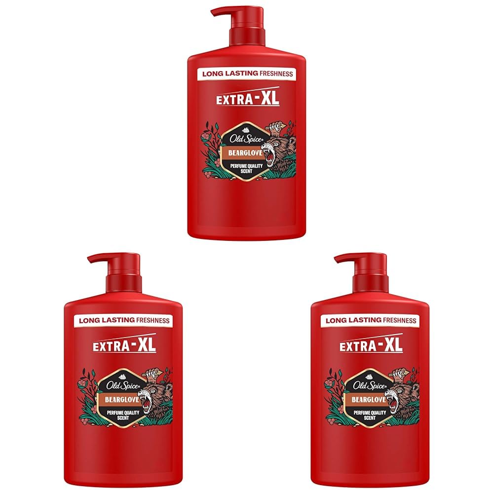Old Spice Bearglove Erkek Duş Jeli ve Şampuan 1000 Ml XXL Büyük Boy 3lü paket