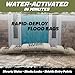 Flood Hero 2 x 1 ft Water Activated Sandbags - 6 Pack Flood Bag Barriers