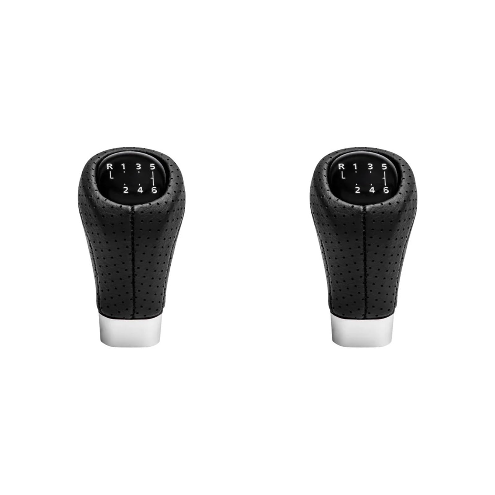 Sauanmnktp 2Pcs 6 Speed M Label Gearshift Knob For Bmw E81 E82 E87 E88 Car Gear Shift Knob Head 5 6 Speed Handball Shifter Knobs