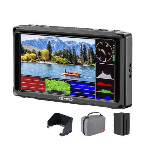 Moniteur de terrain FEELWORLD FW568 PRO 15,2 cm pour éliminer les reflets et cadrer en 4K