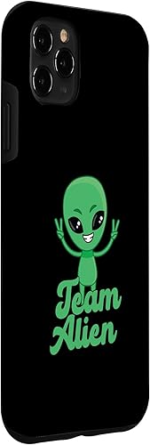 Vista 27 de iPhone 13 Pro para Alien Aliens Lovers Green Alien Meme Team Alien Skin Case
