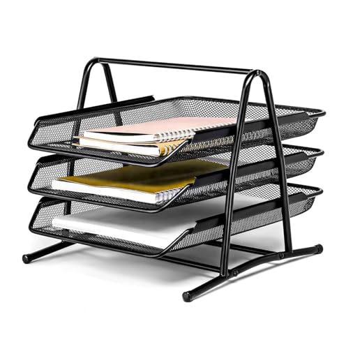 MOMENT 3-Tier Paper Tray, Desktop Organizer, 3 Layer A4 Metal tra...