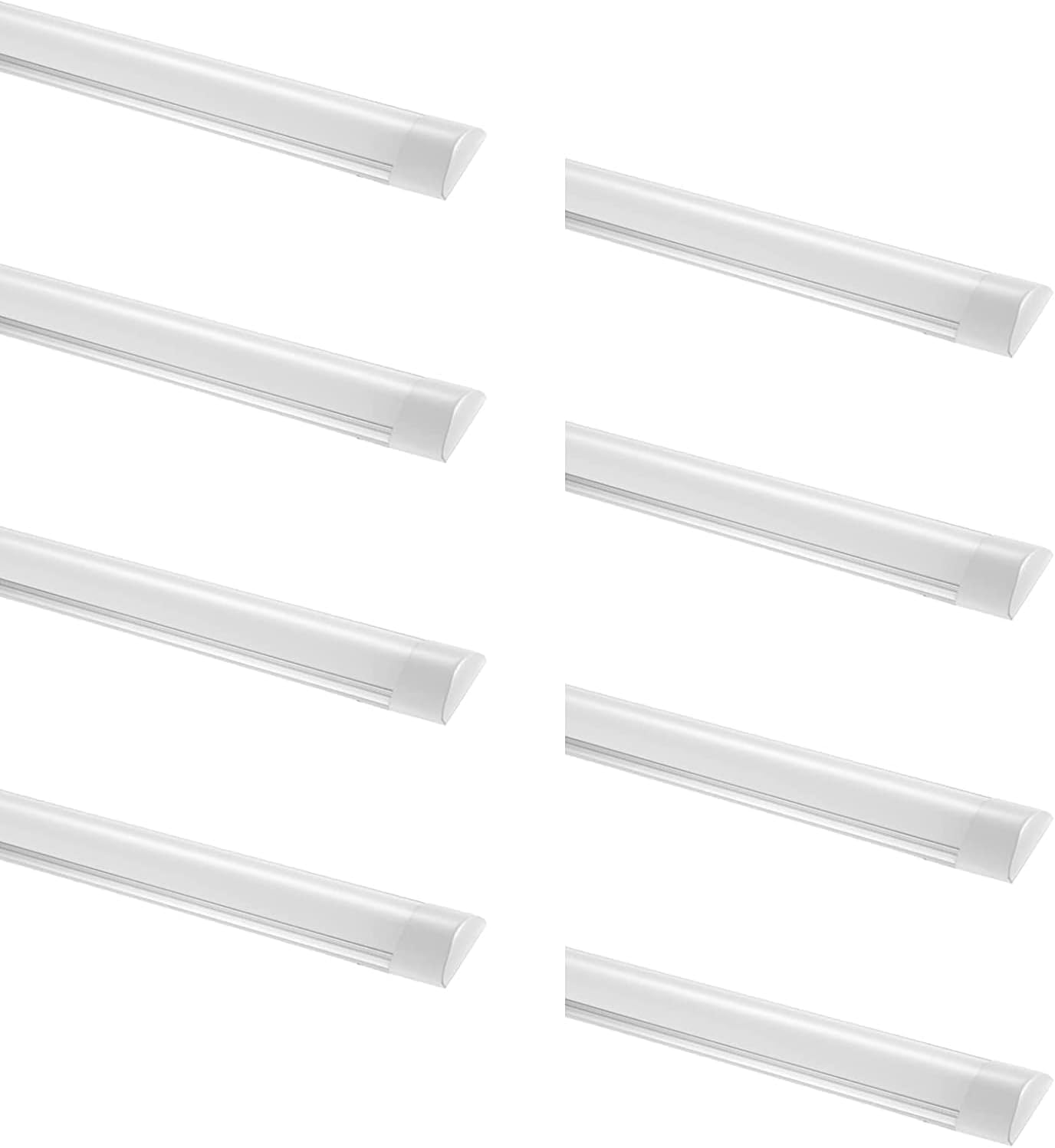 Viugreum 8 Packs 5ft LED Batten Light, Ceiling Tube Light, 4000K Neutral White, 230V, 50W, 5000 Lumen, 180 °Beam Angle, Ceiling Light for Office, Living Room, Bathroom, Kitchen, Garage, Warehouse