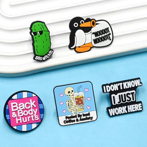 Image of Backpack Pins, Bulk Funny Cute Pins Aesthetic Lapel Pin for Backpacks /Jackets /Hats /Bags Women Nurse Teens Gifts