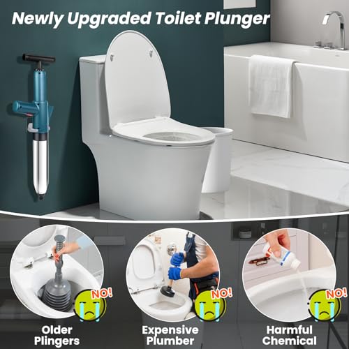 Desbloqueador resistente de tuberías para inodoro y ducha con soporte higiénico de suelo 5