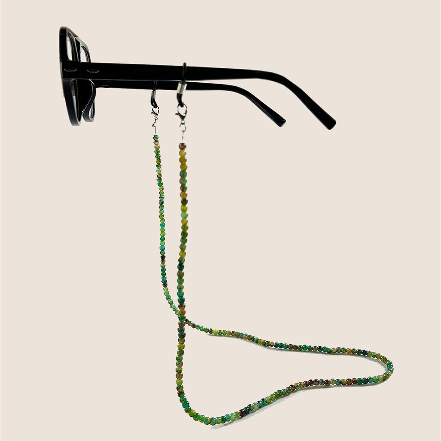 Contemporary Eyeglass Chain Glass Beads Adjustable Length Eyewears Holder Necklace Daily Accessory for Women and Men Eyewears