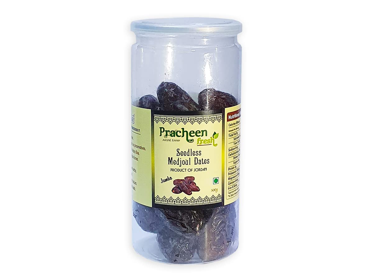 See full amazon price history chart for Pracheen Fresh Seedless Medjoul/Medjool Dates, Jordan, 500g Pack Pracheen Fresh Seedless Medjoul/Medjool Dates, Jordan, 500g Pack (B09K4D6V6Z) Amazon Price History, Amazon Price Tracker