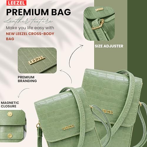 Image of LEEZEL Women's Girls Wallet Sling Bag for Mobile Cell Phone Holder