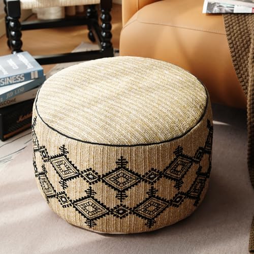 Artbloss Unstuffed Pouf Cover Ottoman Footrest Boho Foot Stool Floor