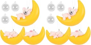 LUOZZY 6 peças pingente flutuante de aquário de peixes design animal e lua pingente decoração aquário aquário aquário